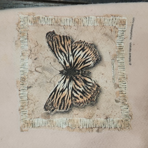 Vintage Richard Henson butterfly print joggers XL women's high waist sweatpants - Picture 2 of 6